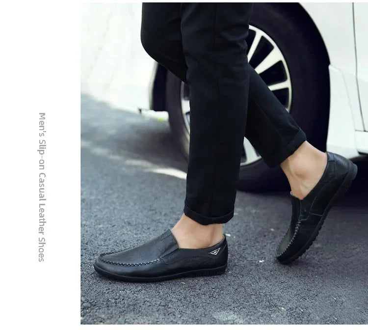 Mocassin Noir Homme Confortable