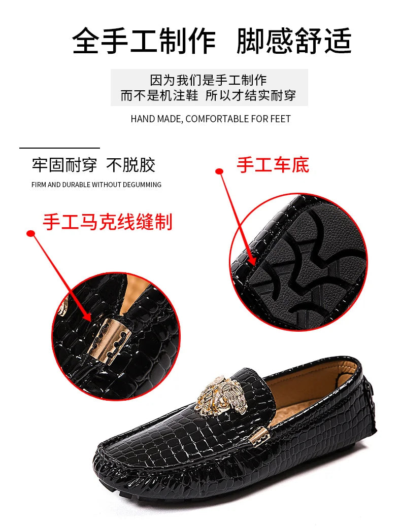 Mocassin Croco Rouge Homme