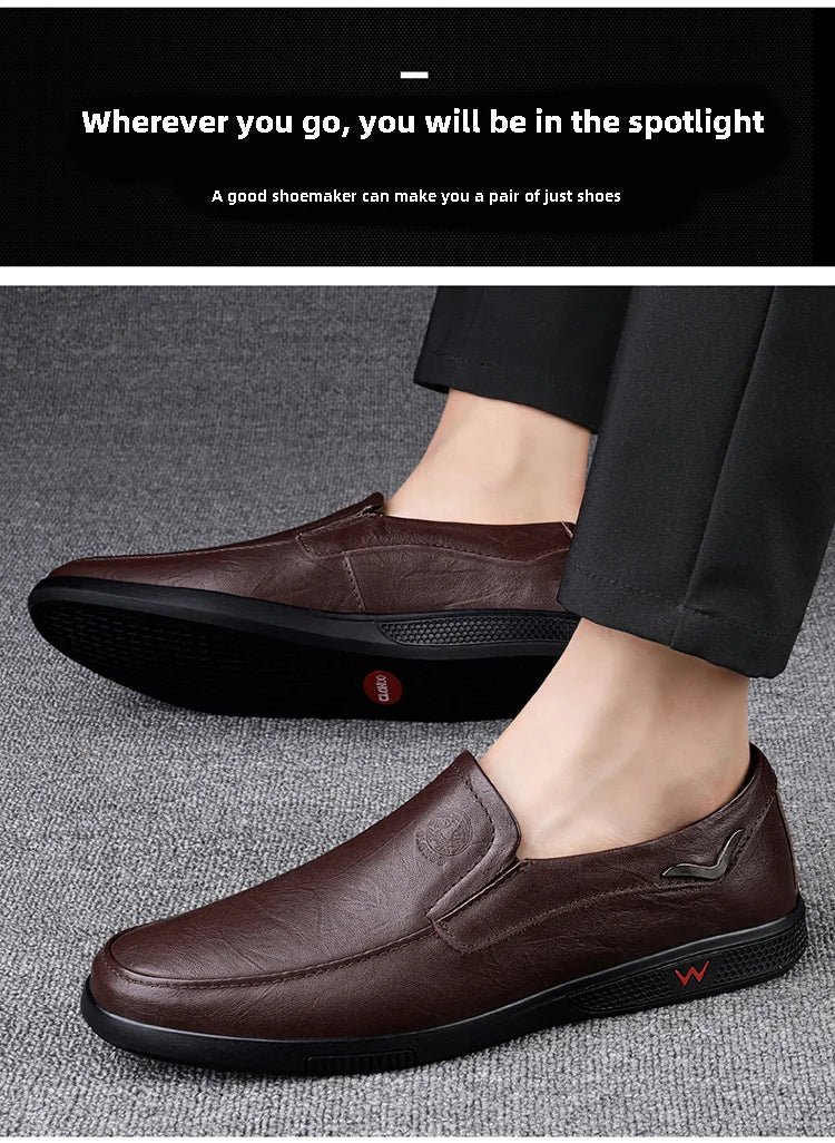 Mocassin Cuir Homme Semelle Caoutchouc