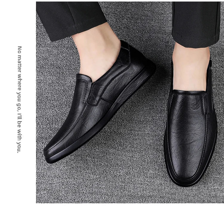 Mocassin Cuir Homme Semelle Caoutchouc