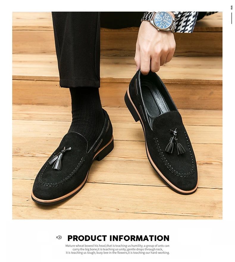 Mocassin Gris Homme Daim