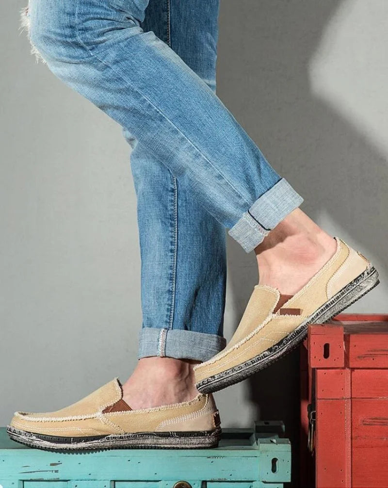 Mocassin Toile Homme
