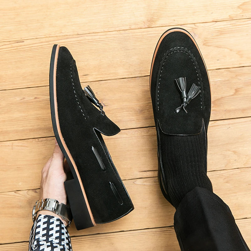 Mocassin Gris Homme Daim
