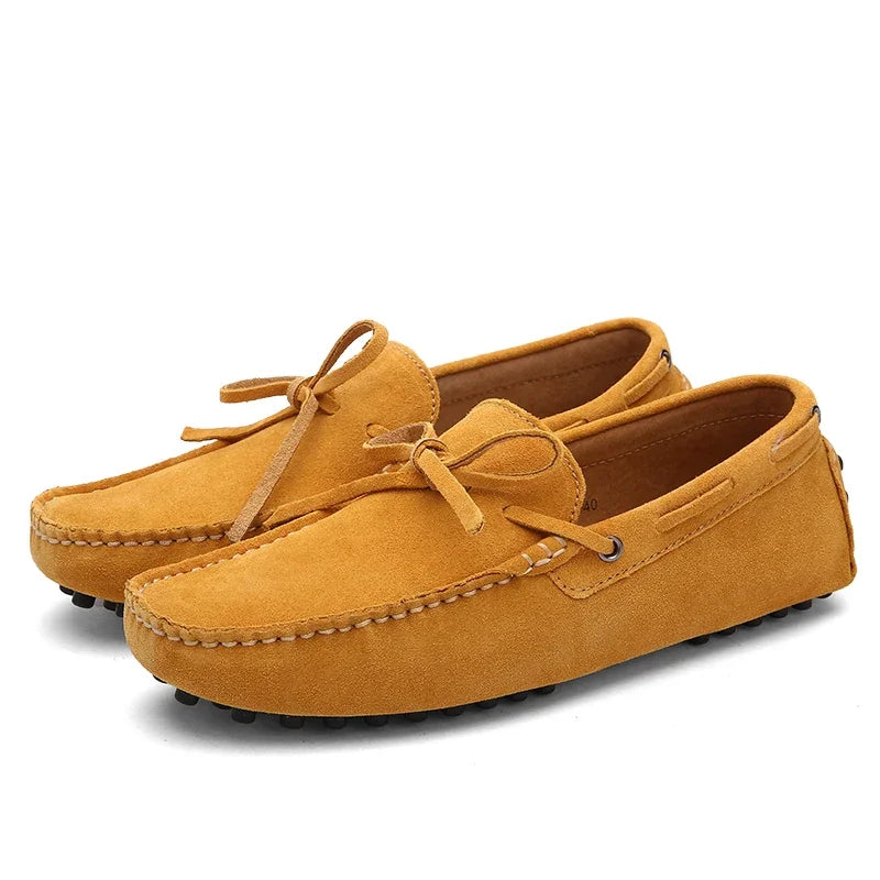 Suede Shoes Men Size 38-49 Luxury Men Loafers Soft Moccasins Man High Quality Shoes Casual Genuine Leather Driving Flats Penny