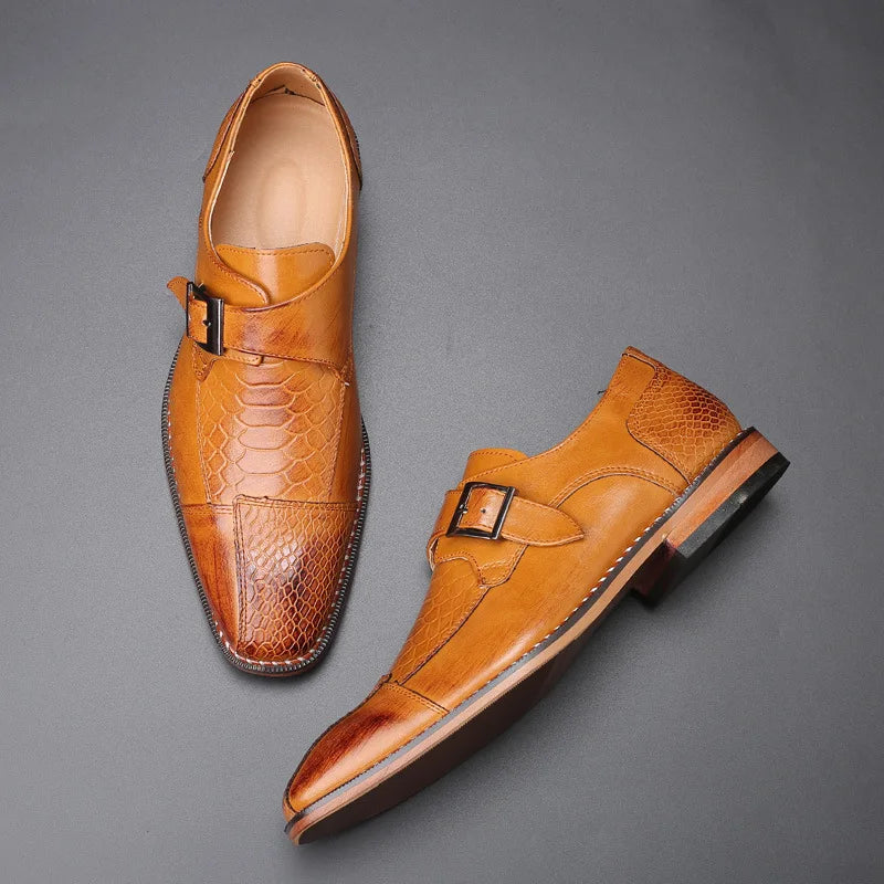 Mocassin Monk Croco Homme