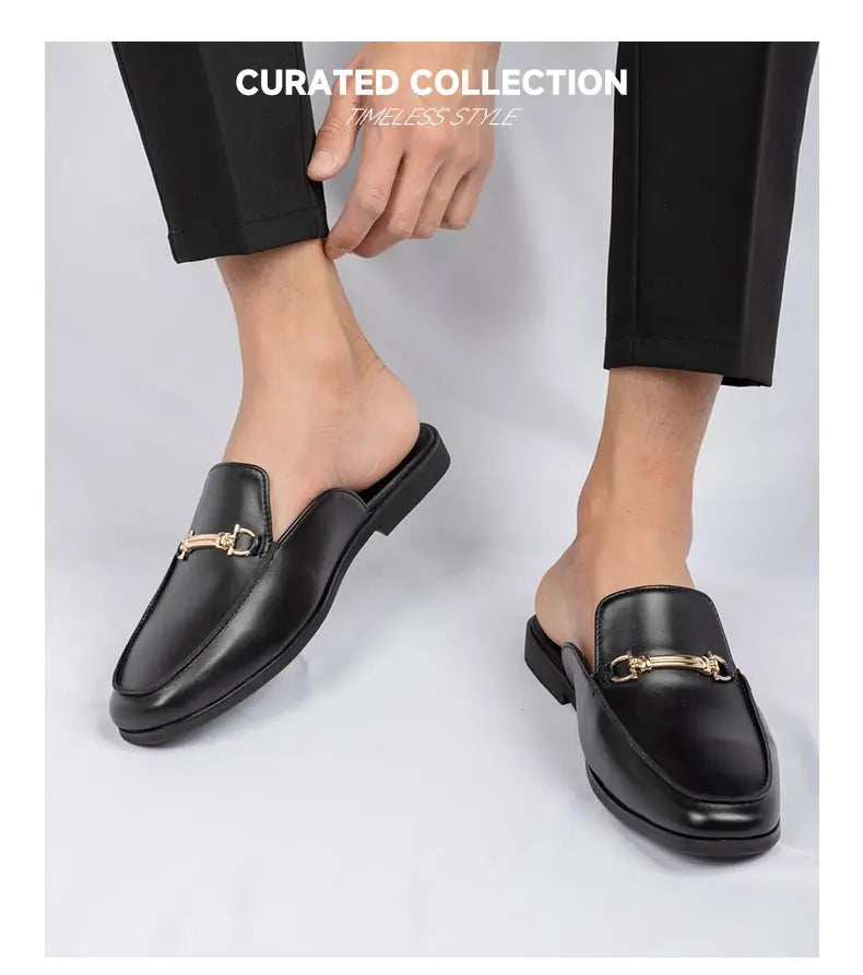 Mocassin Mule Homme Noir