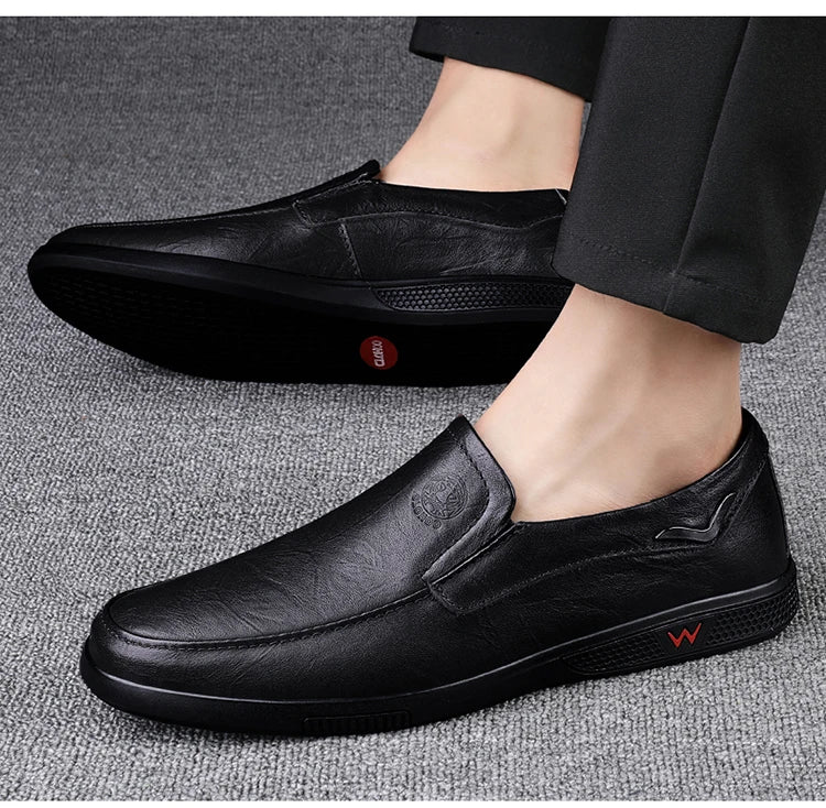 Mocassin Cuir Homme Semelle Caoutchouc