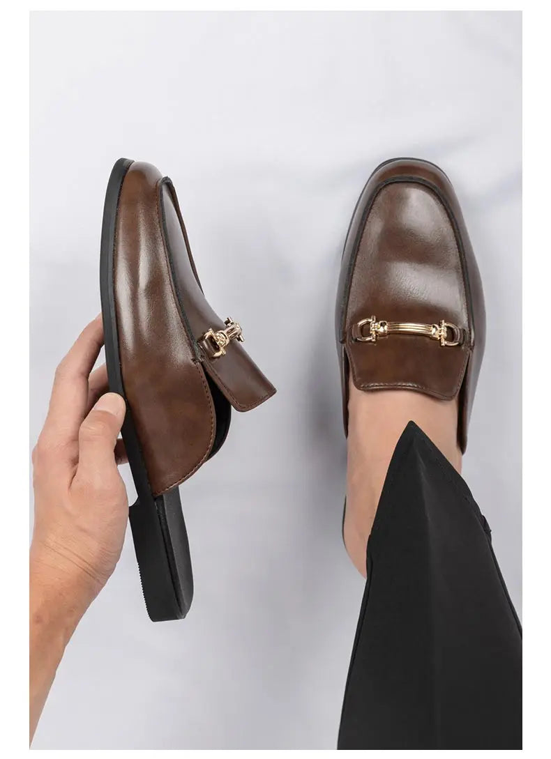 Mocassin Mule Homme Noir
