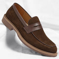 Men Loafer Shoes 2026 New Retro Nubuck Leather Shoes British Style Slip On Lazy Single Shoes Business Casual Leather Shoes For M
