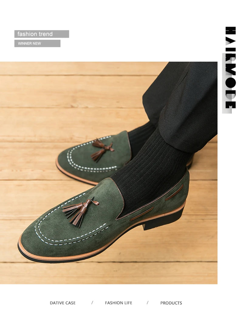 Mocassin Gris Homme Daim