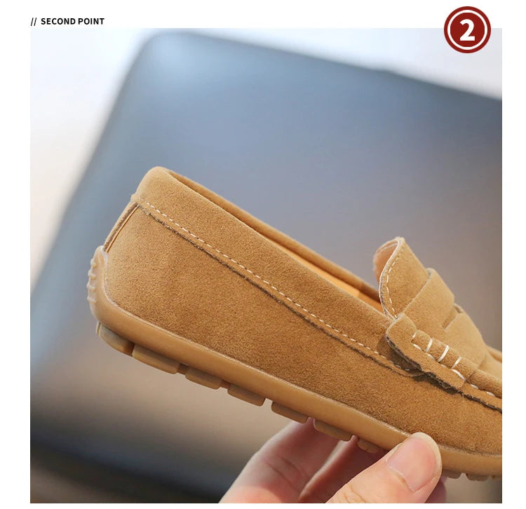 Boy Leather Shoe Spring Autumn Versatile Children's School Formal Performance Loafers Causal Non-slip Kids Slip-on Flats Shoes