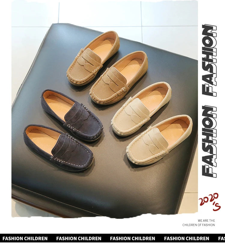 Boy Leather Shoe Spring Autumn Versatile Children's School Formal Performance Loafers Causal Non-slip Kids Slip-on Flats Shoes