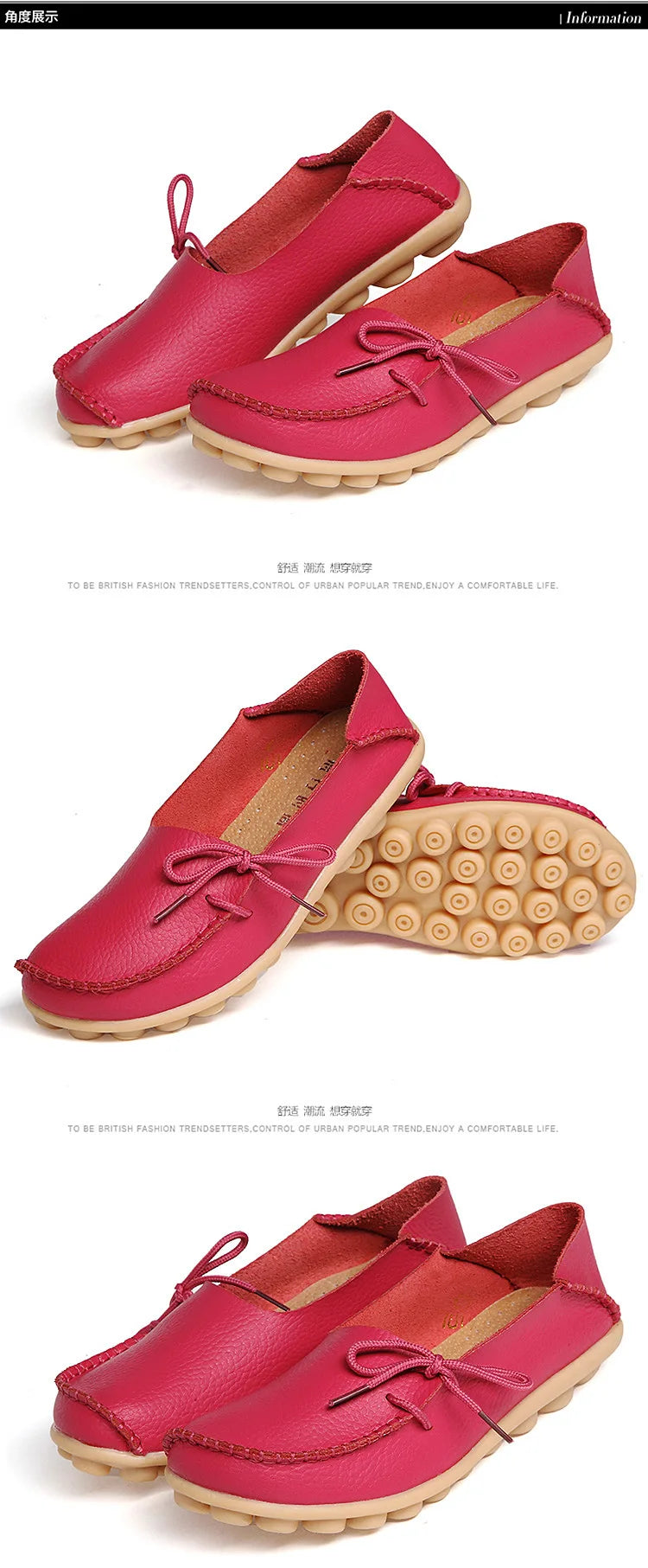 New Moccasins Women Flats 2026 Autumn Woman Loafers Genuine Leather Female Shoes Slip On Ballet Bowtie Women's Shoes Big Size