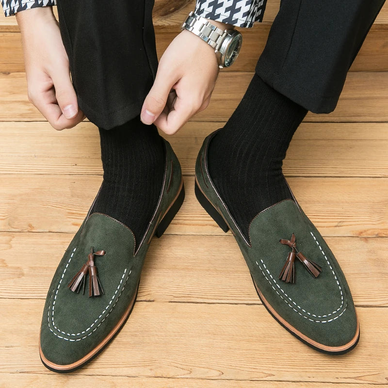 Mocassin Gris Homme Daim