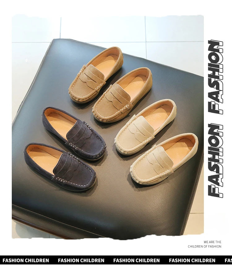 Spring Autumn Boy Leather Shoe Fashion Breathable Non-slip Children Loafers Causal Kids School Party Wedding Formal Flats Shoes