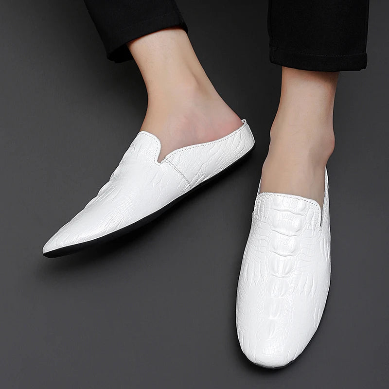 Mocassin Ouvert Croco Homme