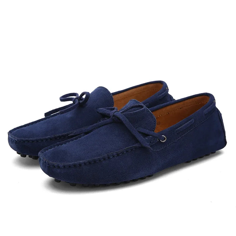 Suede Shoes Men Size 38-49 Luxury Men Loafers Soft Moccasins Man High Quality Shoes Casual Genuine Leather Driving Flats Penny