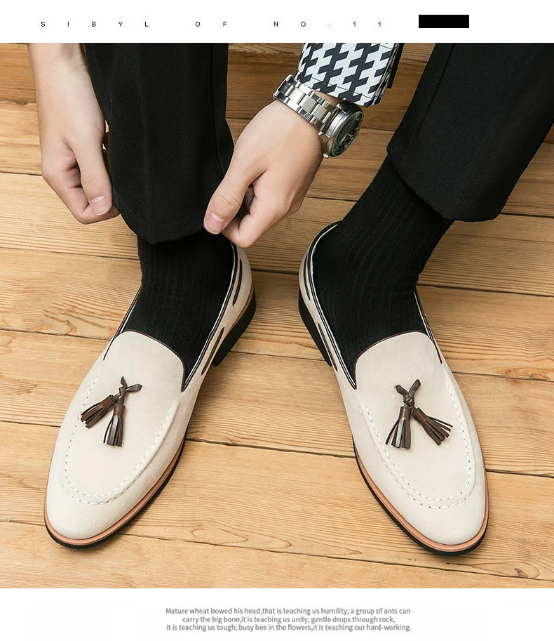 Mocassin Gris Homme Daim