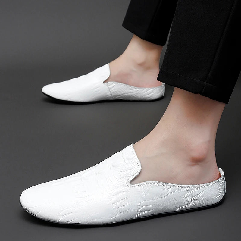 Mocassin Ouvert Croco Homme