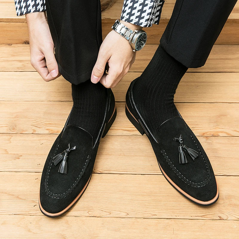 Mocassin Gris Homme Daim
