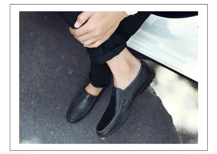 Mocassin Noir Homme Confortable