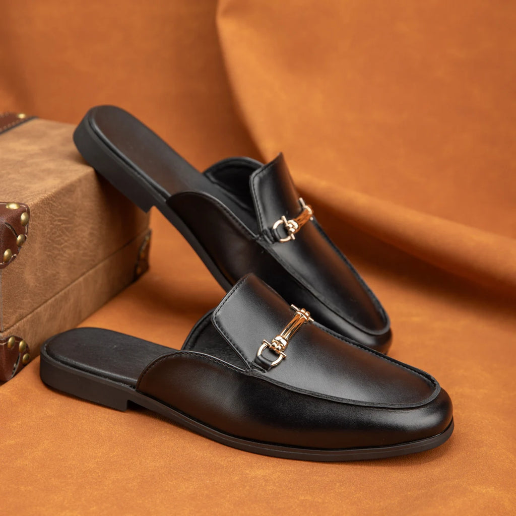 Mocassin Mule Homme Noir