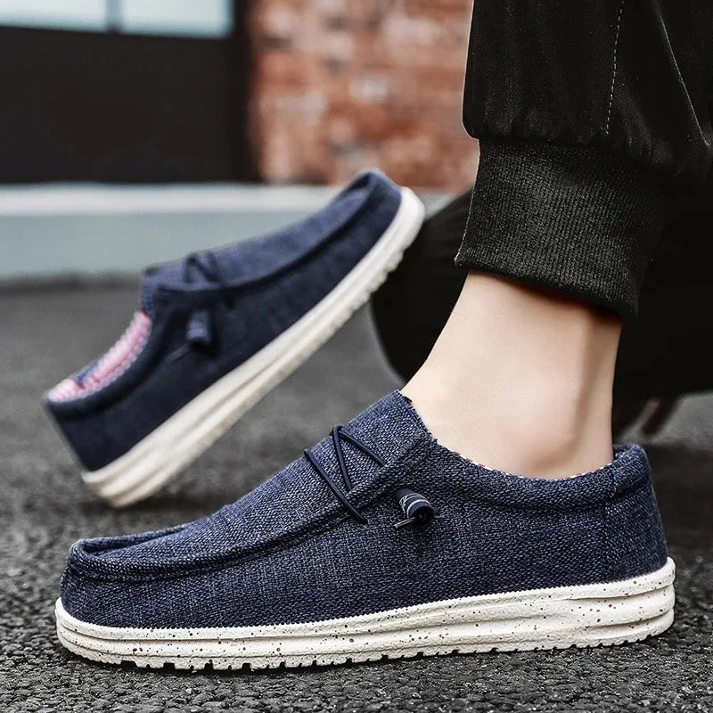 Mocassin Toile Homme Grande Taille