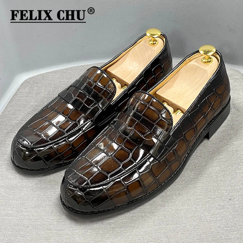 Mocassin Penny Homme Imprimé Alligator