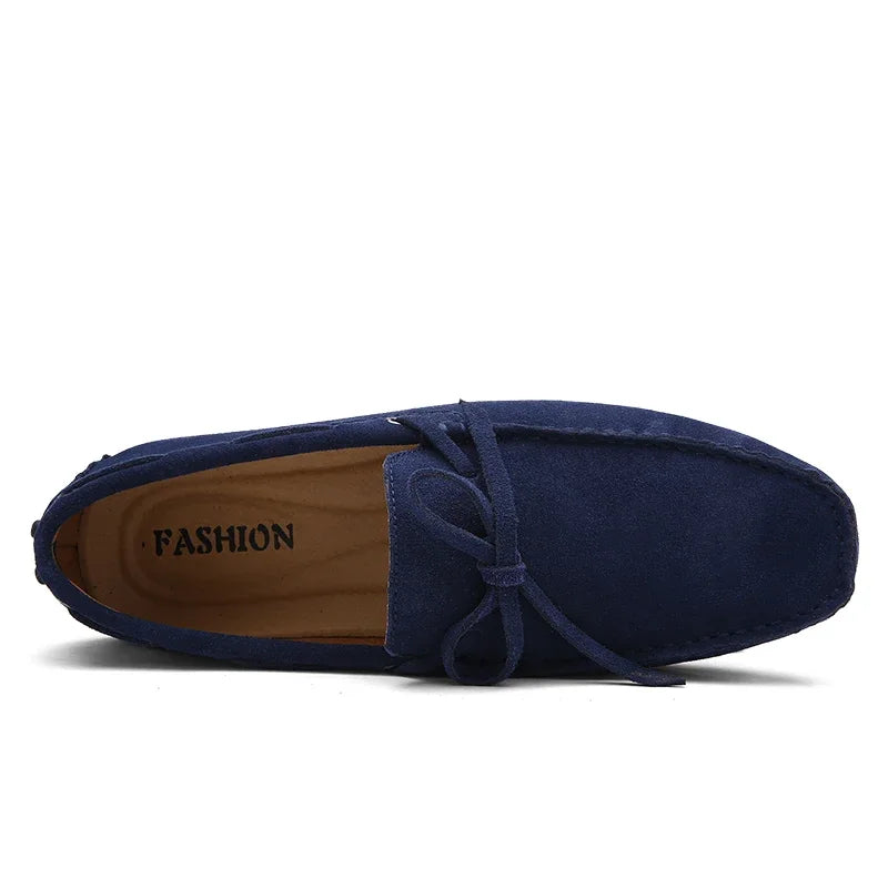 Suede Shoes Men Size 38-49 Luxury Men Loafers Soft Moccasins Man High Quality Shoes Casual Genuine Leather Driving Flats Penny
