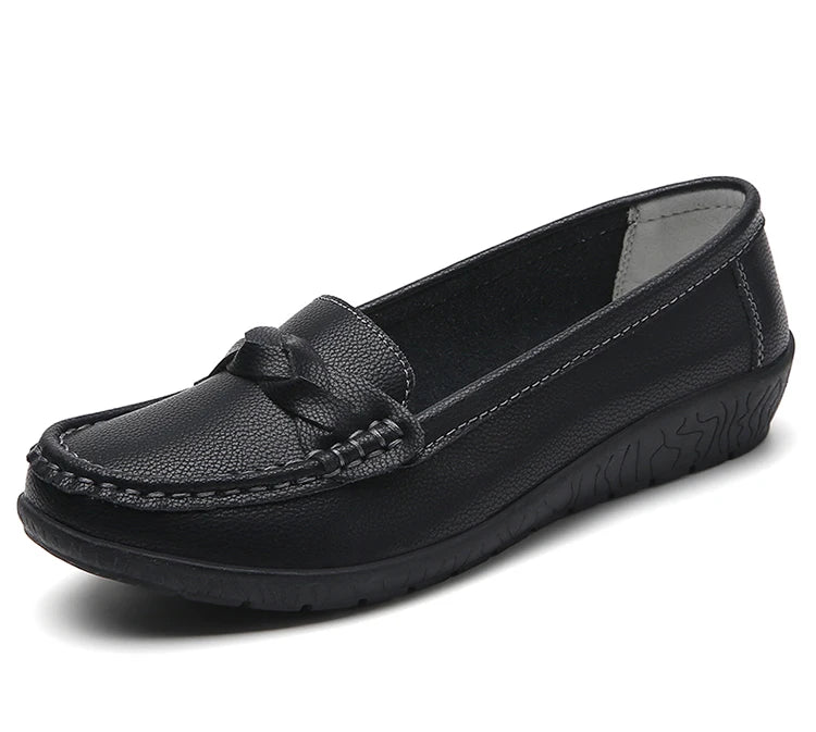 Women Shoes Soft Leather Women's Loafer 2025 New Flats Slip On Casual Shoes Flat Shoes Women White Footwear Zapatos De Mujer