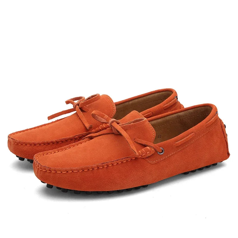 Suede Shoes Men Size 38-49 Luxury Men Loafers Soft Moccasins Man High Quality Shoes Casual Genuine Leather Driving Flats Penny