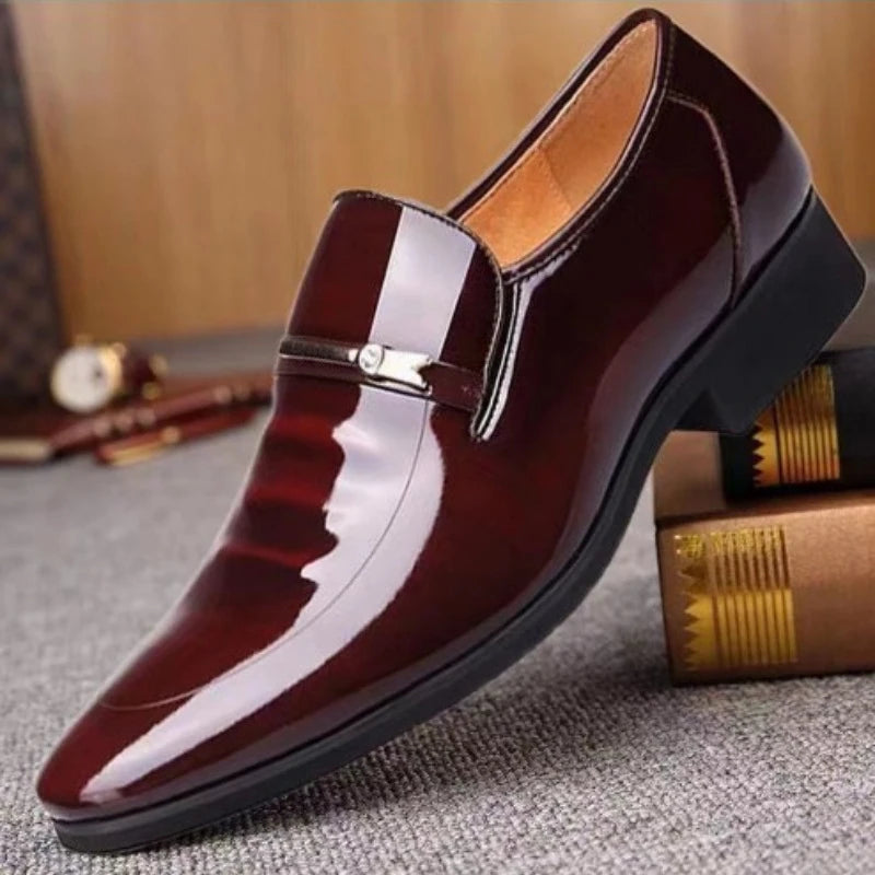 Mocassin Bordeaux Homme Vernis