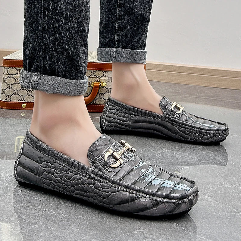 Mocassin Croco Vernis Homme